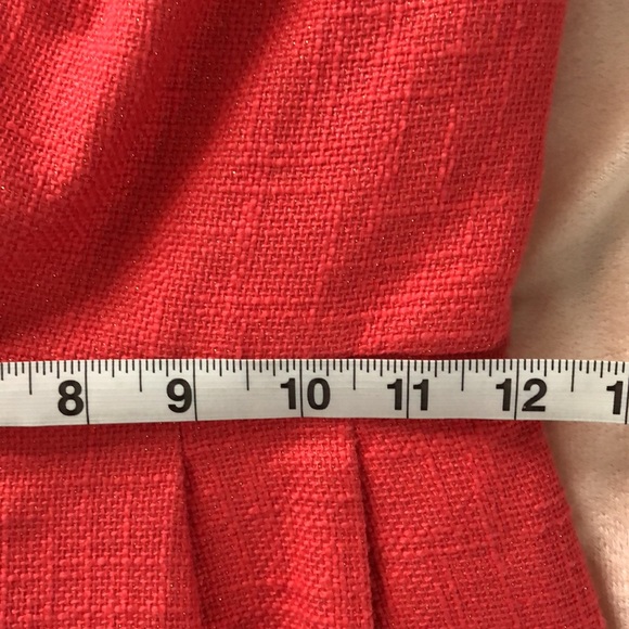 J.Crew Coral & Gold Strapless Dress - Picture 10 of 11